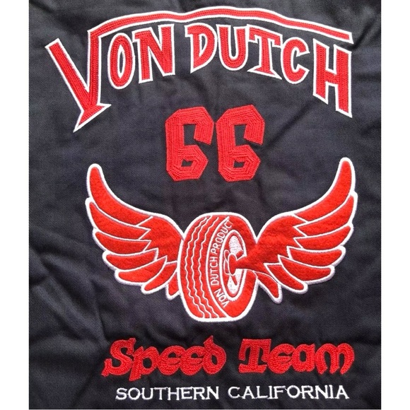 Von Dutch Navy Blue Southern California Speed Team Mechanical Jacket | NEW/NWT!! - Picture 6 of 11